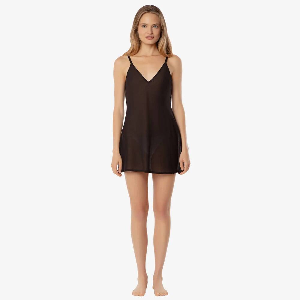 NEW HELEN JON v-neck slip dress in black